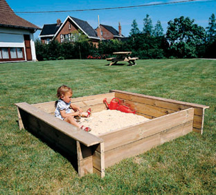 arenero jardin para niños
